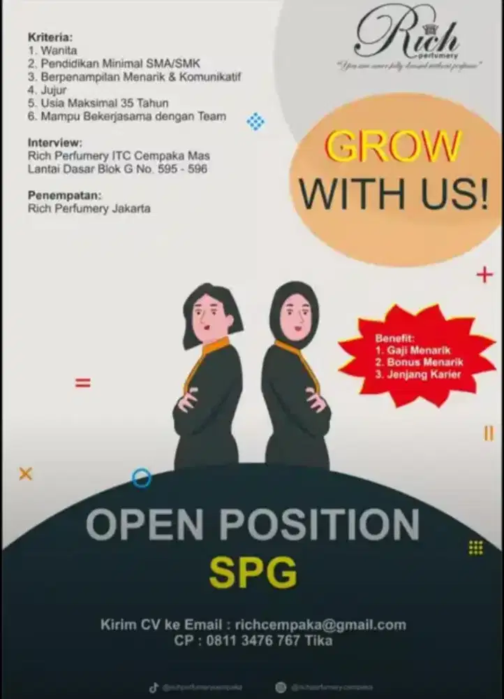SPG parfum.. jenjang karir
