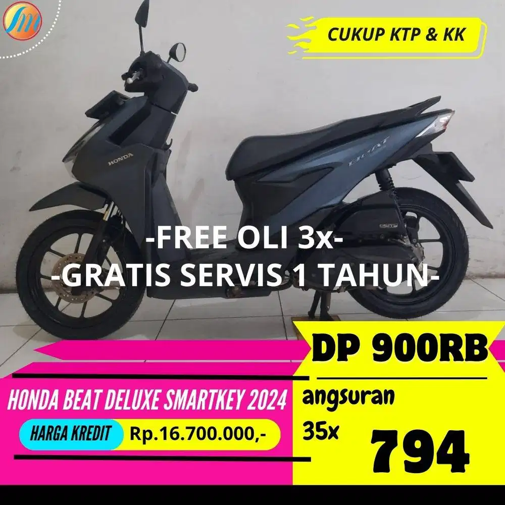 HONDA BEAT DELUXE SMARTKEY 2024 SEKEN KREDIT DP 900RB ANGSURAN RENDAH
