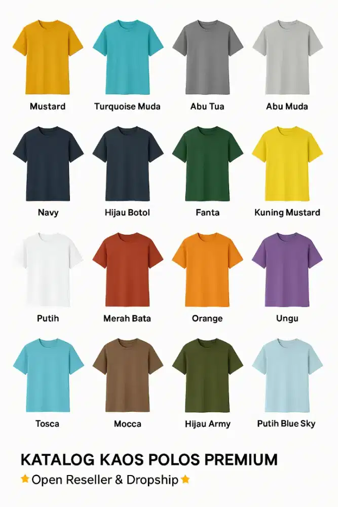 Jual Kaos Polos harga Grosir