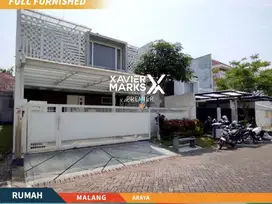 Z071 Mewah dan Modern Rumah Full Furnished di Telaga Golf Araya,Malang