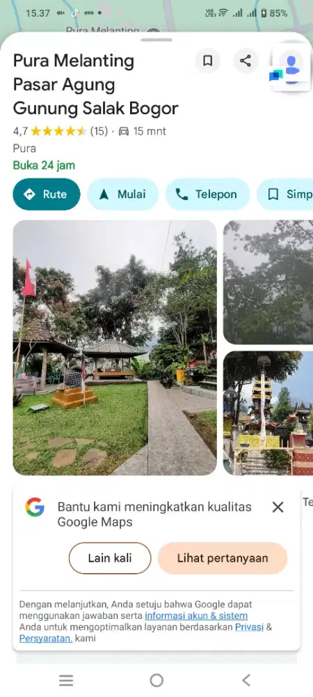 Tanah pinggir jalan pure agung melanting