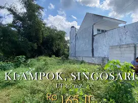 TANAH KAVLING MURAH AREA CLUSTER DI KLAMPOK SINGOSARI MALANG