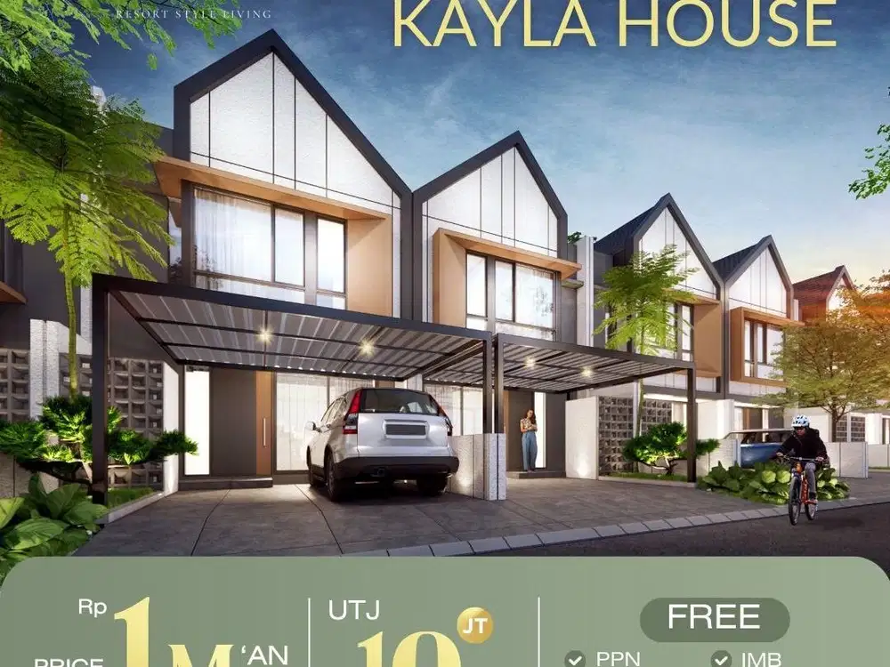 Rumah baru 2 lantai konsep resort villa puncak tidar malang