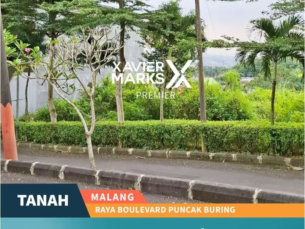 Harga BU Dijual Tanah Kavling Raya Boulevard Puncak Buring Malang