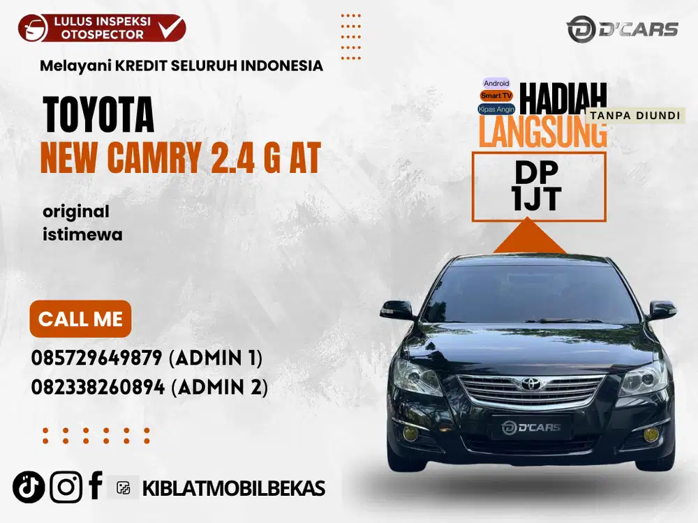TOYOTA NEW CAMRY 2.4 G 2007 MATIC ORIGINAL
