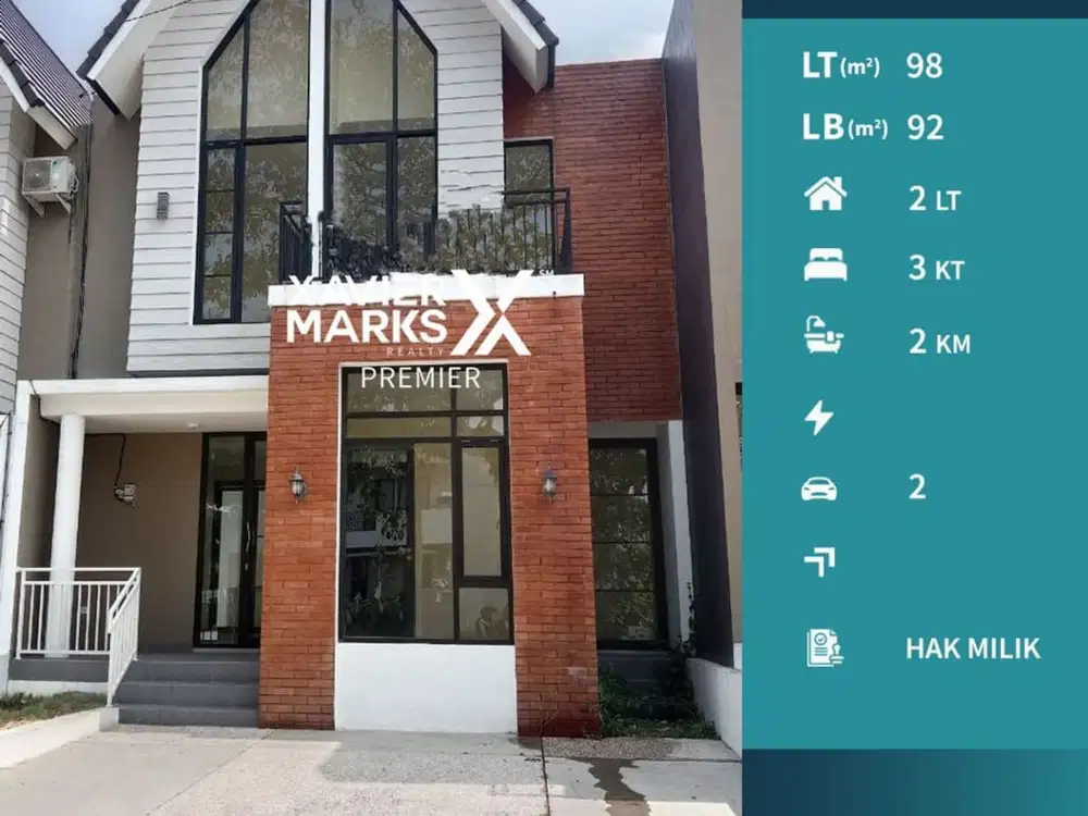 Rumah American Style 2 Lt Dekat Suhat  di Adyna Residence Malang