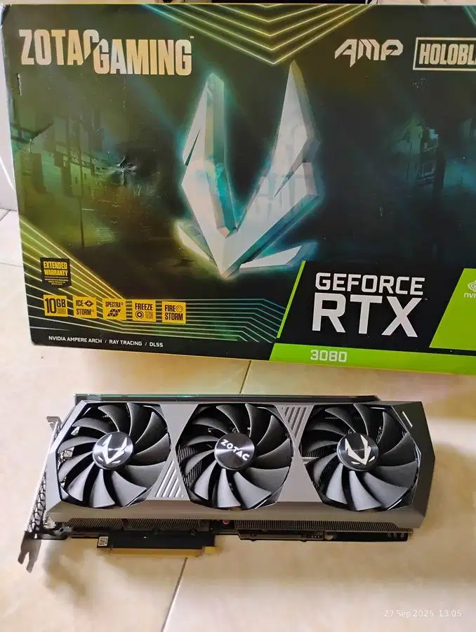 ZOTAC GAMING RTX 3080 TRINITY LHR 10GB 320Bit DDR6X 2x8 Pin Power