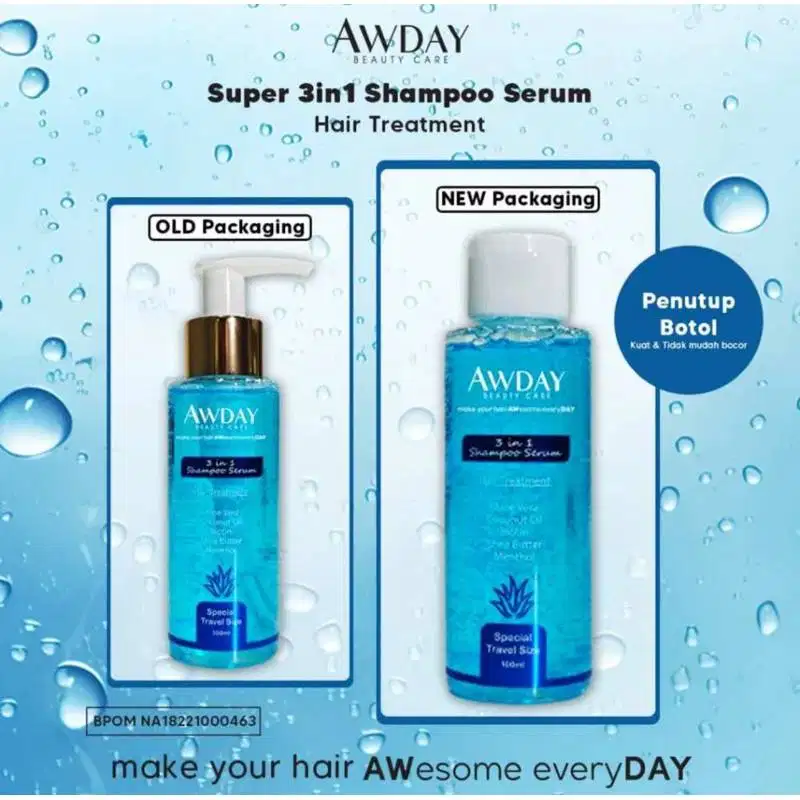 Awday 3in1 Shampoo Serum Hair Treatment 100ml
