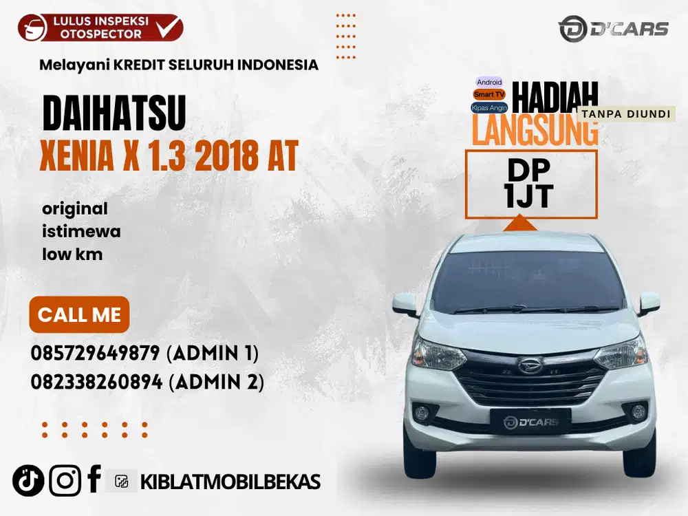 DAIHATSU XENIA 1.3 X 2018 MATIC ORIGINAL