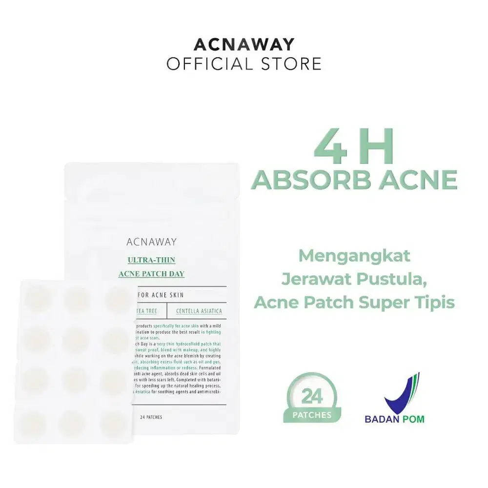 ACNAWAY Ultra Thin Acne Patch 24 pcs Acne Treatment Sticker Jerawat