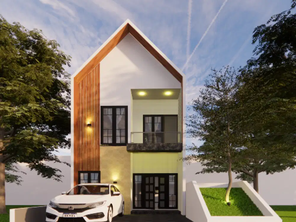 Rumah Cantik Bogor Dekat Taman Yasmin Sektor 7 Disain Fasad Custom