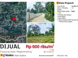 Tanah di Megamendung, Bogor. cocok untuk kebun/villa/resto