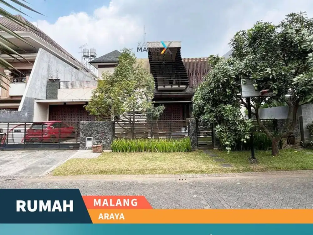 Rumah Modern Tropis di Araya Golf Blimbing Malang Semi Furnish