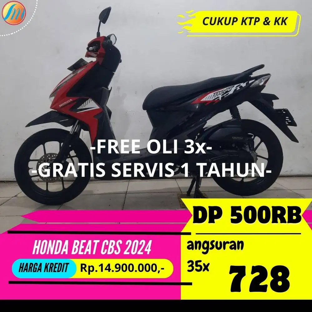 DP PROMO 500RB HONDA BEAT CBS 2024 ANGSURAN SANGAT RINGAN FREE SERVIS