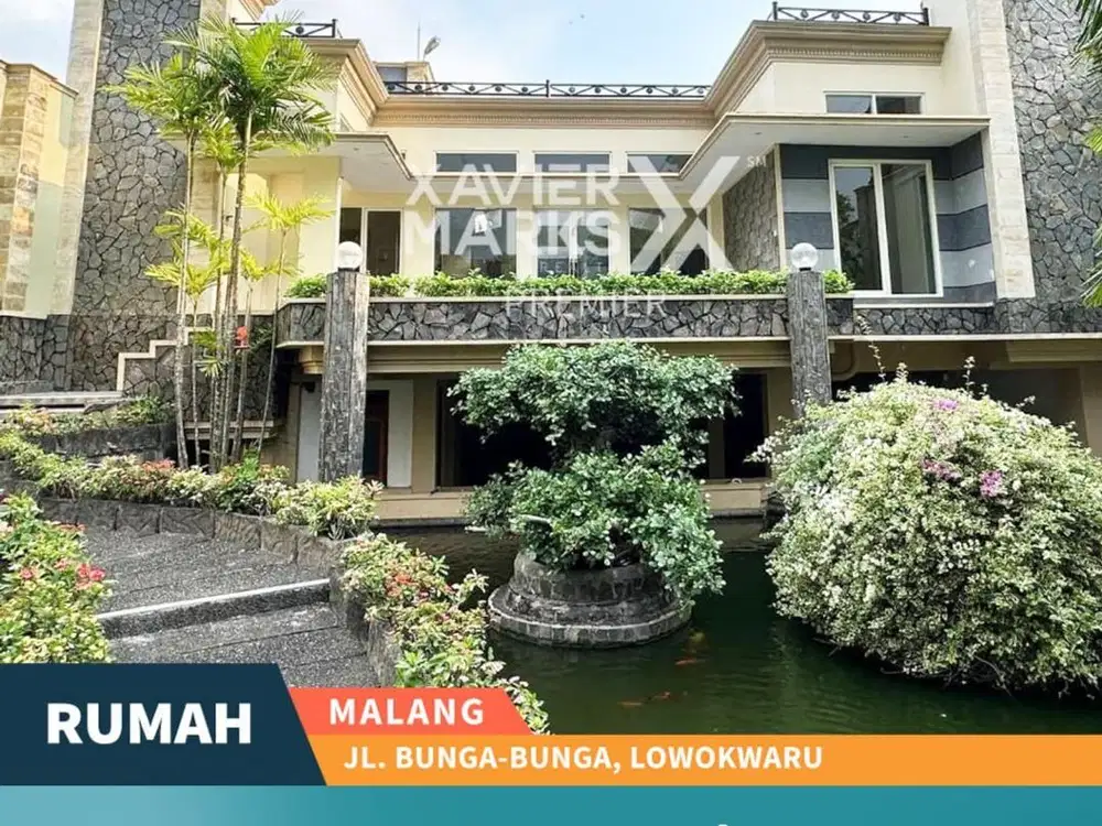 Rumah Area Bunga Bunga Lowokwaru Malang Terawat Taman Super Luas
