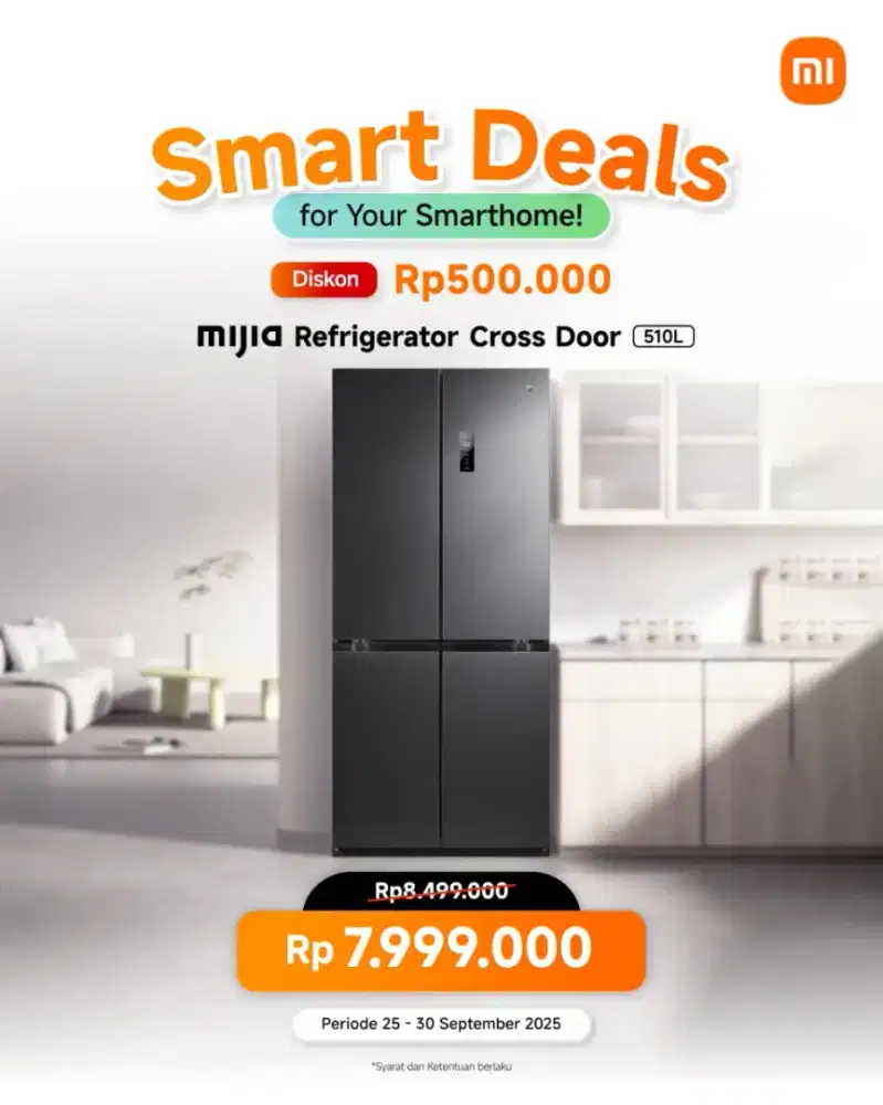 Kulkas Xiaomi Mijia Refrigator Cross Door 510L