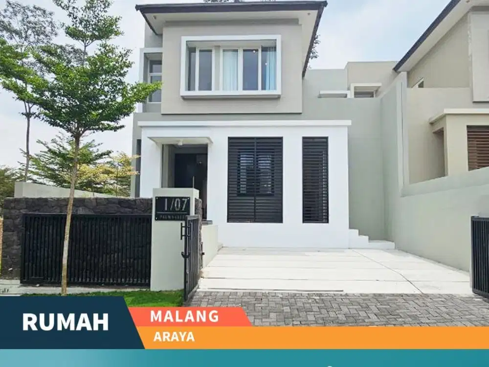 f064 Rumah Modern Premium Full Furnished di Araya, Malang
