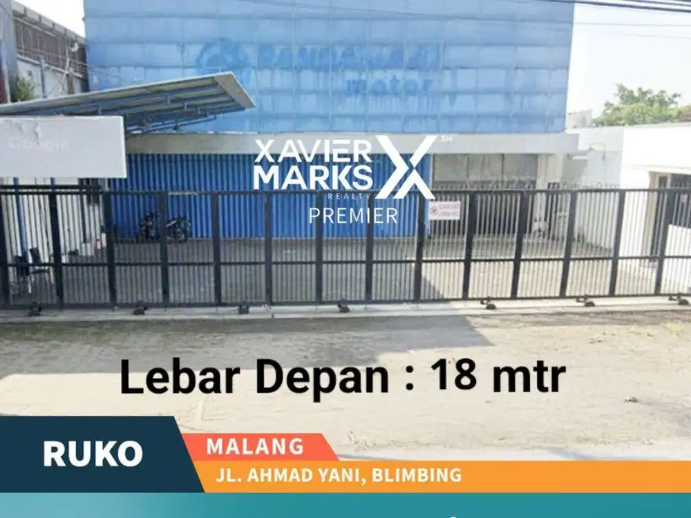 Dijual Ruko Luas Sangat Strategis di.Poros Jalan A. Yani, Malang