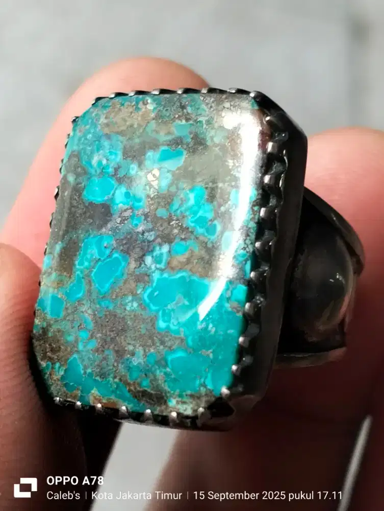 Harga nett pirus Persia uk 7 perak handmade