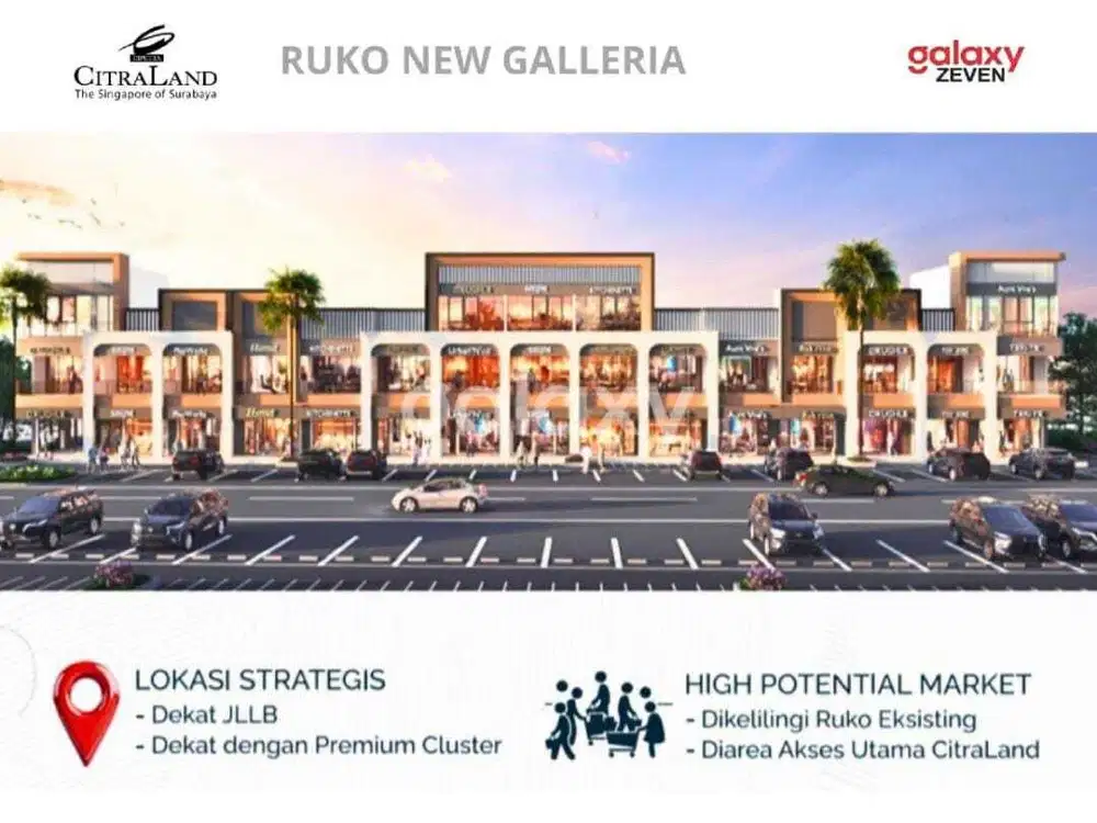 JUAL RUKO NEW GALLERIA CITRALAND UTARA