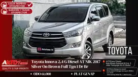 Toyota Innova 2.4 G Diesel AT NIK 2017 Silver On Brown