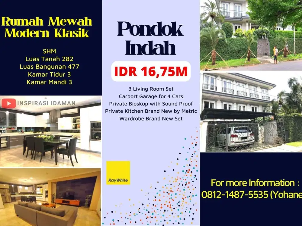 Rumah Modern Klasik Pondok Indah Jakarta Selatan