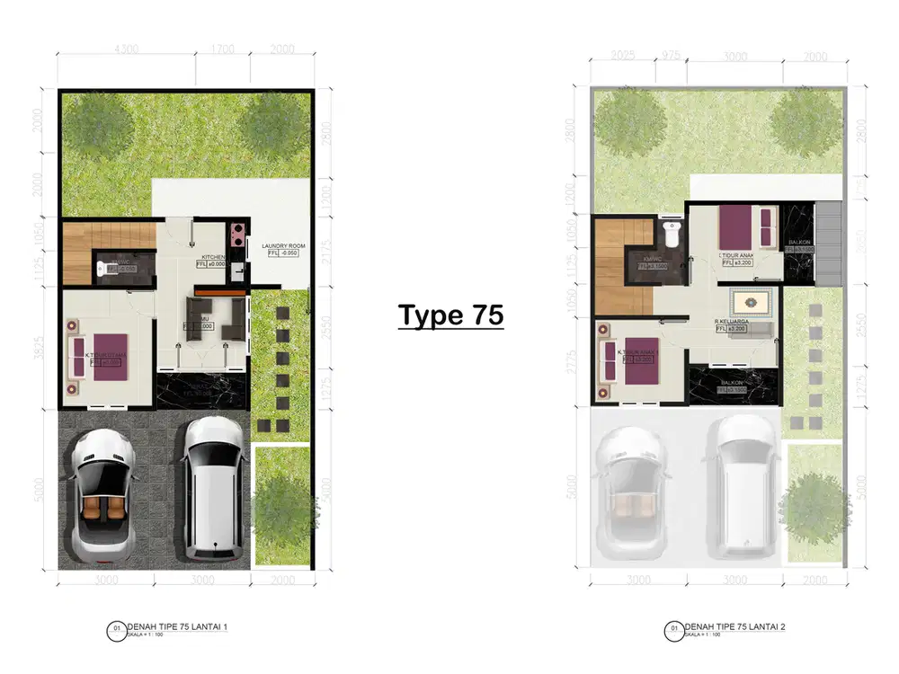 Rumah Desain America Classic 5 Menit ke RSUD Bogor Free SHM