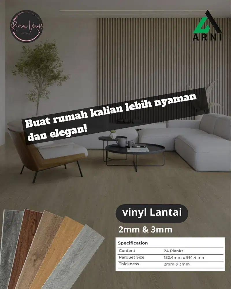 LANTAI VINYL 2 mm DAN 3 mm | motif kayu dan stone