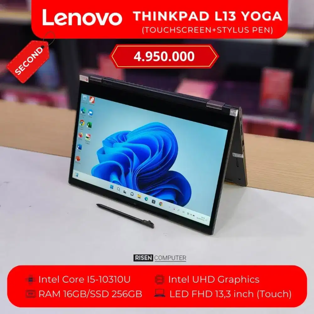 LENOVO THINKPAD L13 YOGA CoreI5-10310U RAM 16GB SSD 256GB FHD 13.3inch