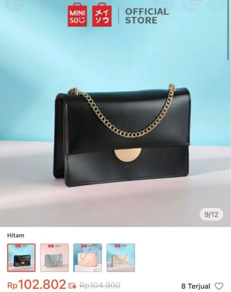 [Miniso] Tas Selempang Wanita-Slingbag Women-Gesper Logam Rantai