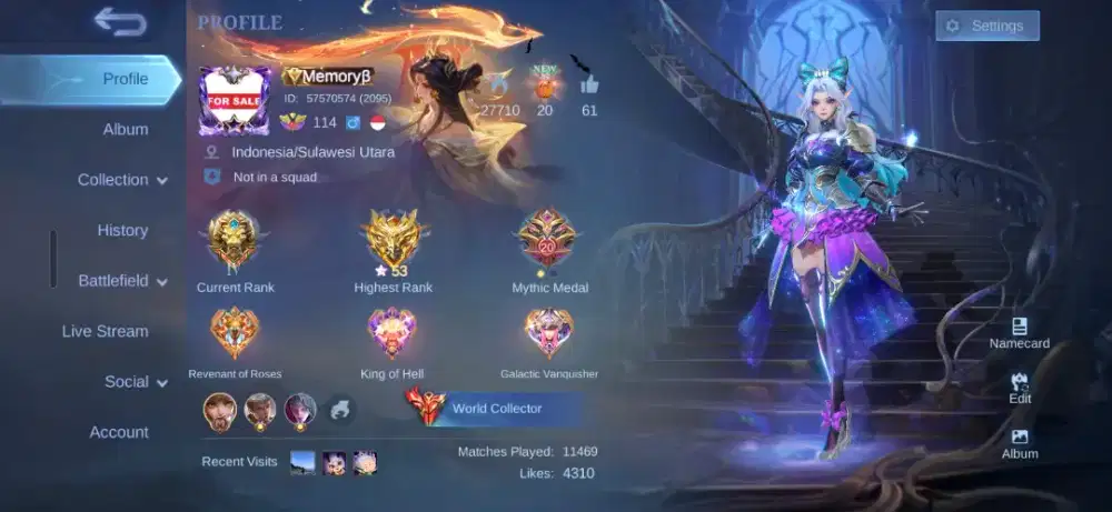 DIJUAL ACCOUNT ML PRIBADI