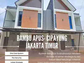 (AKSES 2 MOBIL) Rumah Bambu Apus APS Cluster Cipayung Bisa KPR dekat Tol Jakarta Timur