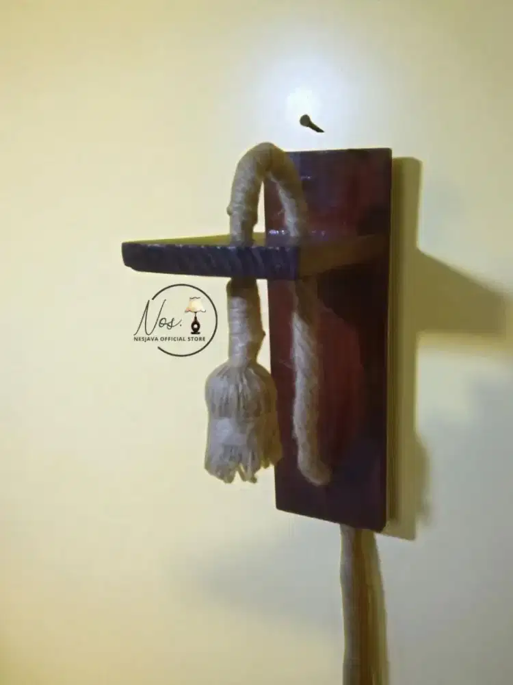 Lampu Hias Dinding Vintage Tali Rami - Dekorasi estetik vintage 1