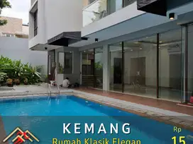 DIJUAL RUMAH KLASIK ELEGAN DI KEMANG DALAM JAKARTA SELATAN
