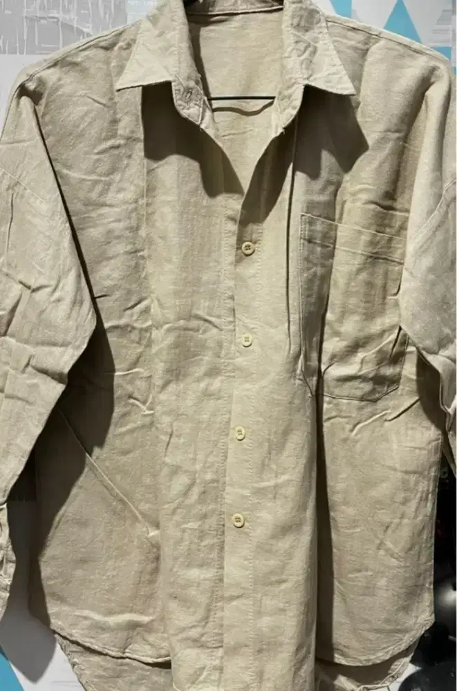 Kemeja Wanita Linen Cream