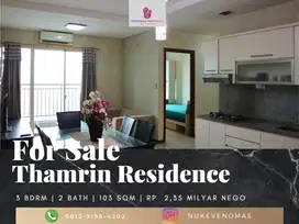 Dijual Apartement Thamrin Residence 3 Bedroom Furnished Tower B