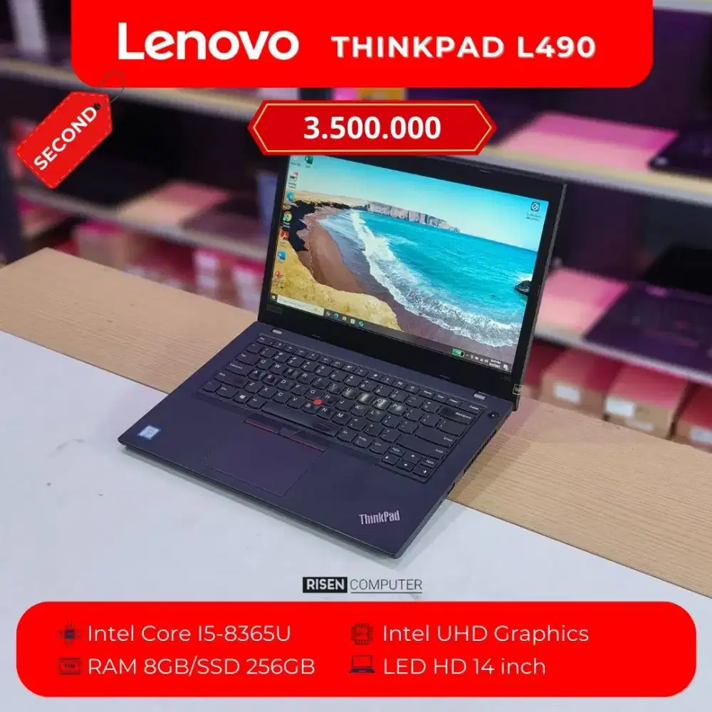 LENOVO THINKPAD L490 Intel Core I5-8365U HD 14inch RAM 8GB SSD 256GB