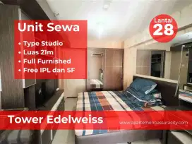 sewa Studio Furnished tower Edelweiss apartment Bassura City