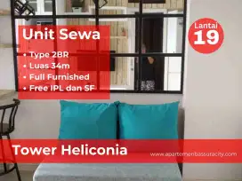 Sewa 2BR furnished apartments Bassura City tower Heliconia