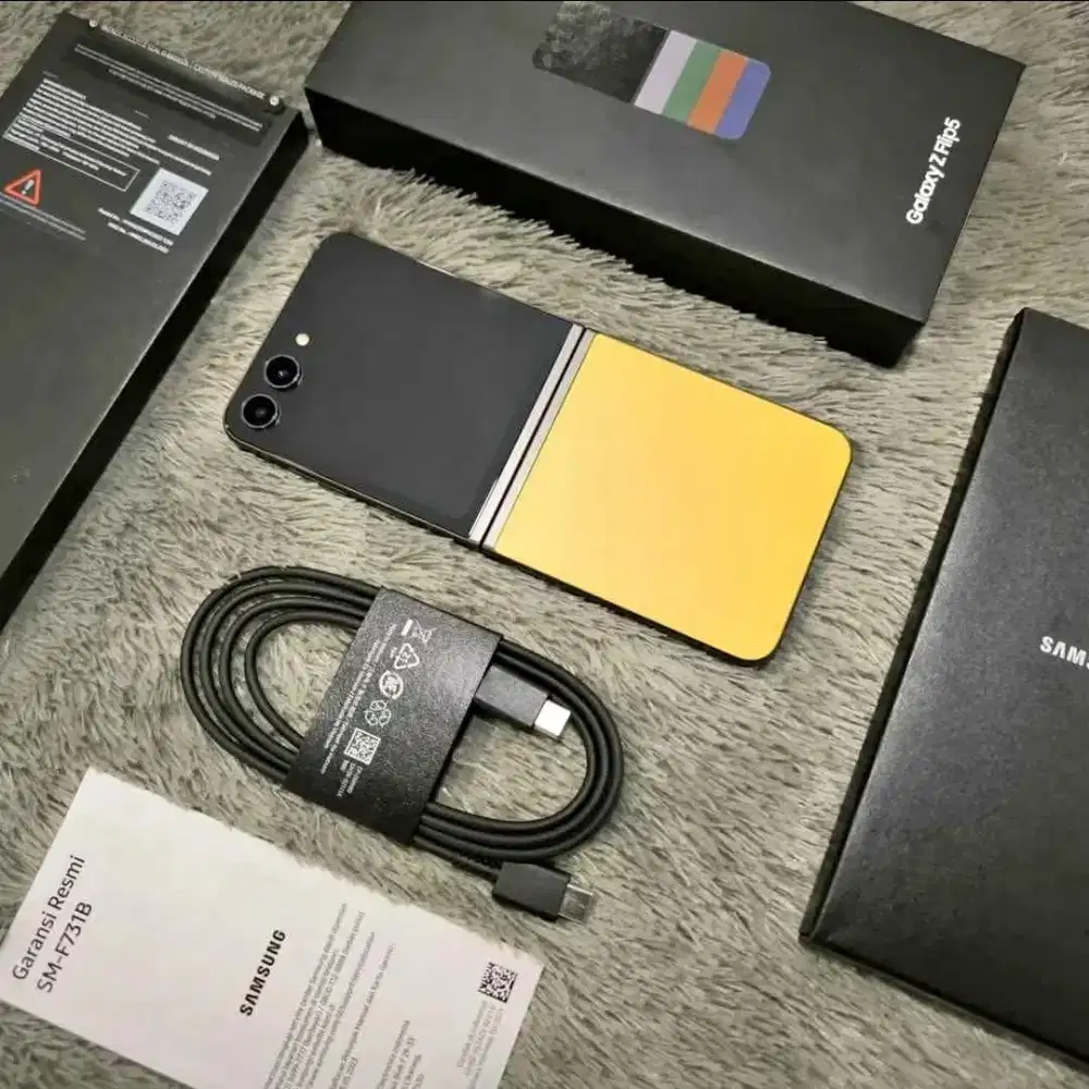 Di Jual Samsung Zflip 5 Yellow 512Gb 5G Fullset ex Sein