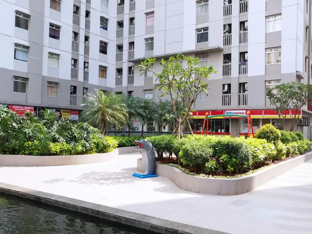 Studio Green Bay pluit Tower h furnish lepas tahunan dan bulanan harga ekonomis