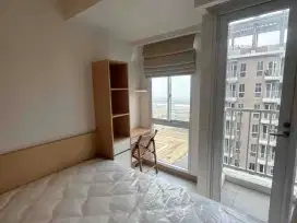 Disewakan Apartemen Tokyo Riverside tipe Studio Fully Furnished Smart Door, Cctv, Kasur, Meja belajar, Meja makan, Lemari, AC, Telepon, Smart TV, Shower, Closet