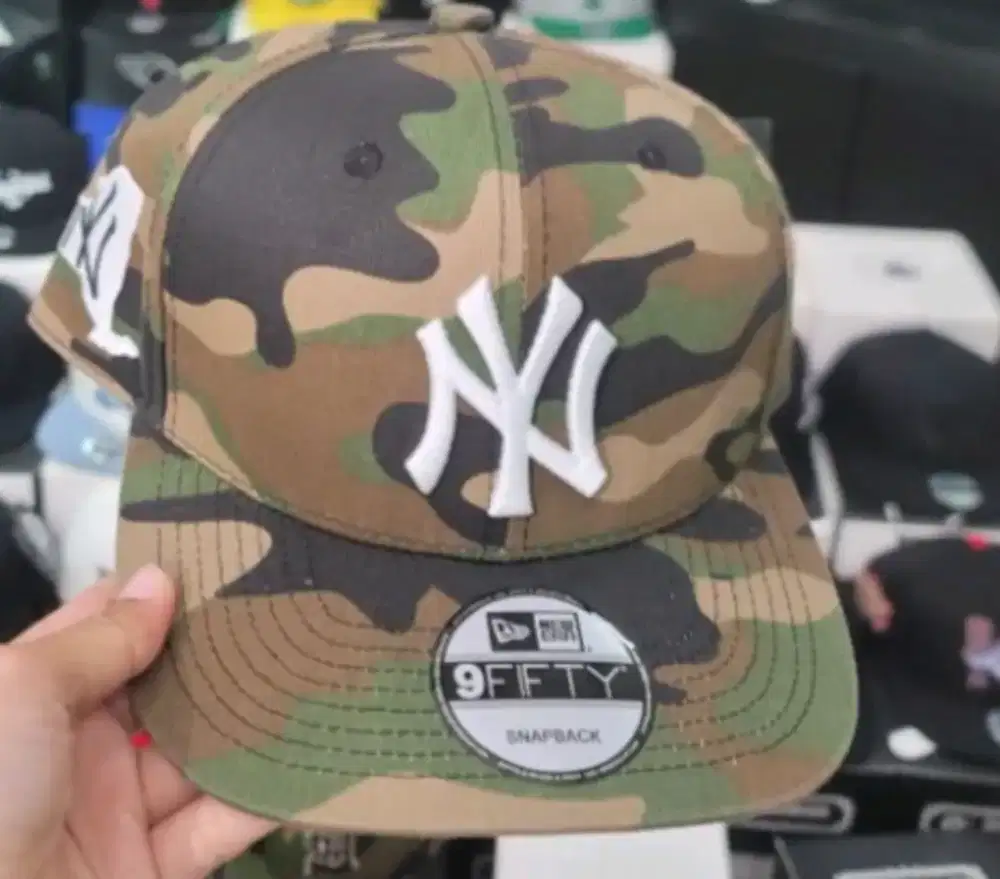 Topi snapback NY new era cap 9fifty army