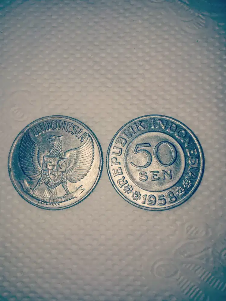 Coin Kuno 50 SEN Tahun 1958