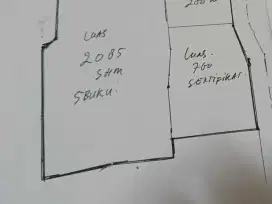 Dijual lahan 3045m2 pinggir Jalan Raya Serpong