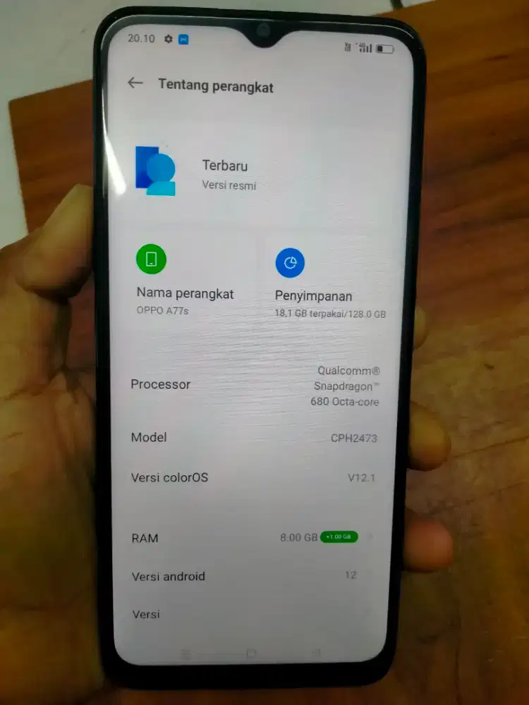 HP OPPO A77S RAM 8/128GB
