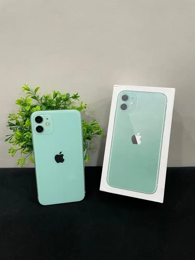 IPhone 11 128GB Green mulus Fullset BH 100% Sinyal Wifi Only Blokir