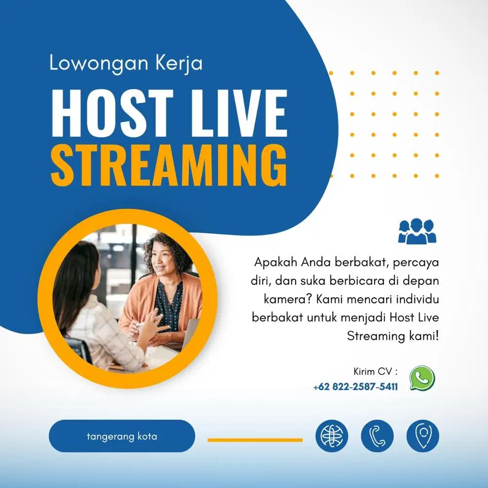 Lowongan pekejaan host live