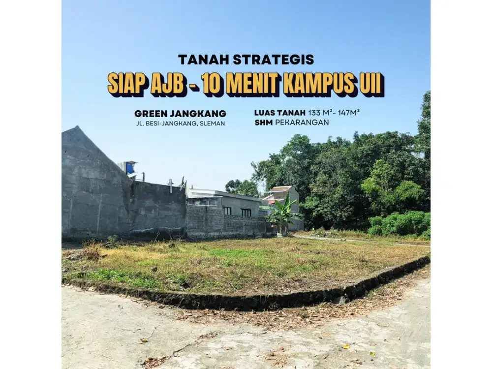 2 Jutaan Tanah SHM Tingal Balik Nama di Jalan Kaliurang