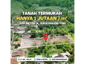 1 Jutaan Dijual Tanah Di Jalan Kaliurang Pakem Sleman Cocok Villa